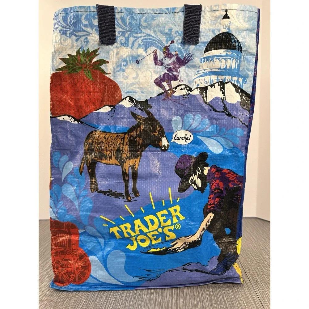 TRADER‎ JOE'S REUSABLE BAG CA CALIFORNIA STATE SAN FRANCISCO NAPA GROCERY TOTE